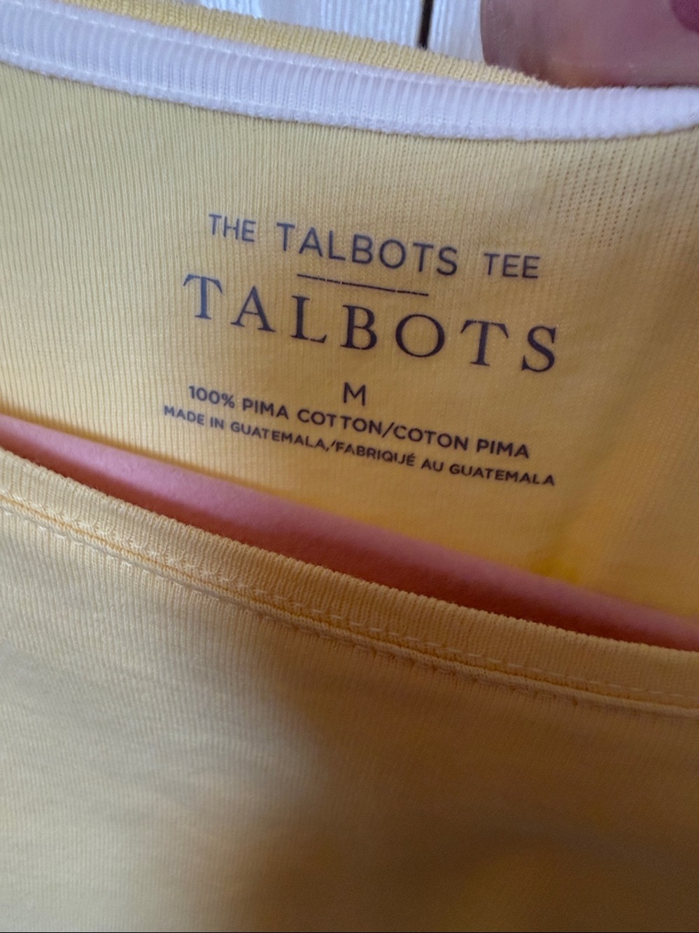 Talbots Light Yellow Boatneck Long Sleeve Top - Picture 3 of 5